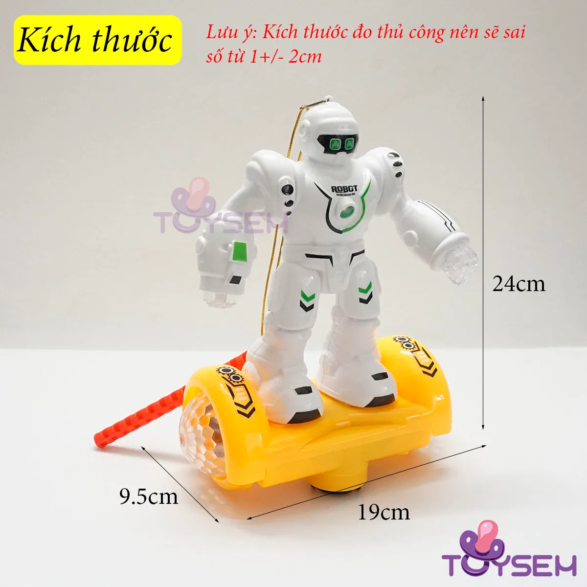 Đồ chơi đèn trung thu robot có đèn và nhạc vui nhộn - Quà tặng lồng đèn xoay 360 độ cho bé