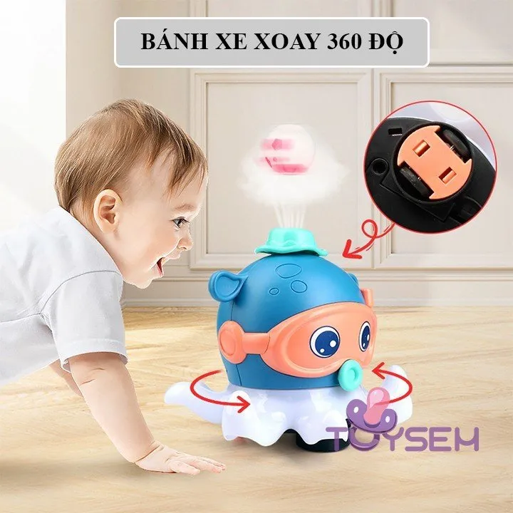 Đồ chơi trẻ em bạch tuộc ảo thuật thổi bóng vui nhộn - Quà tặng sinh nhật cho bé