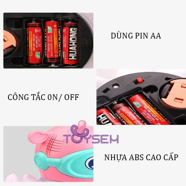 Đồ chơi trẻ em bạch tuộc ảo thuật thổi bóng vui nhộn - Quà tặng sinh nhật cho bé