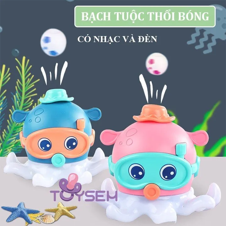 Đồ chơi trẻ em bạch tuộc ảo thuật thổi bóng vui nhộn - Quà tặng sinh nhật cho bé