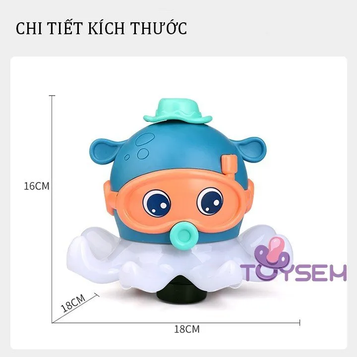 Đồ chơi trẻ em bạch tuộc ảo thuật thổi bóng vui nhộn - Quà tặng sinh nhật cho bé