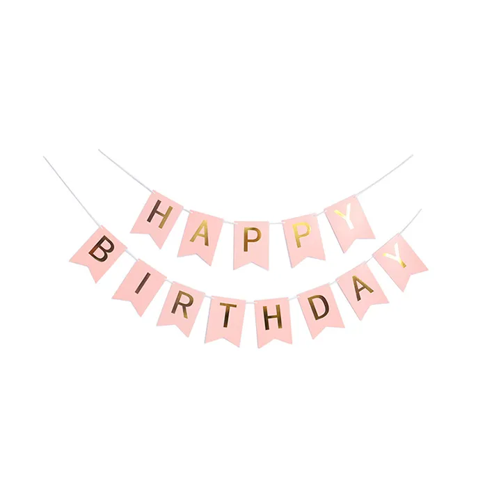 Bong bóng trang trí sinh nhật kỳ lân cho bé gái kèm theo ống bơm tay - Happy birthday