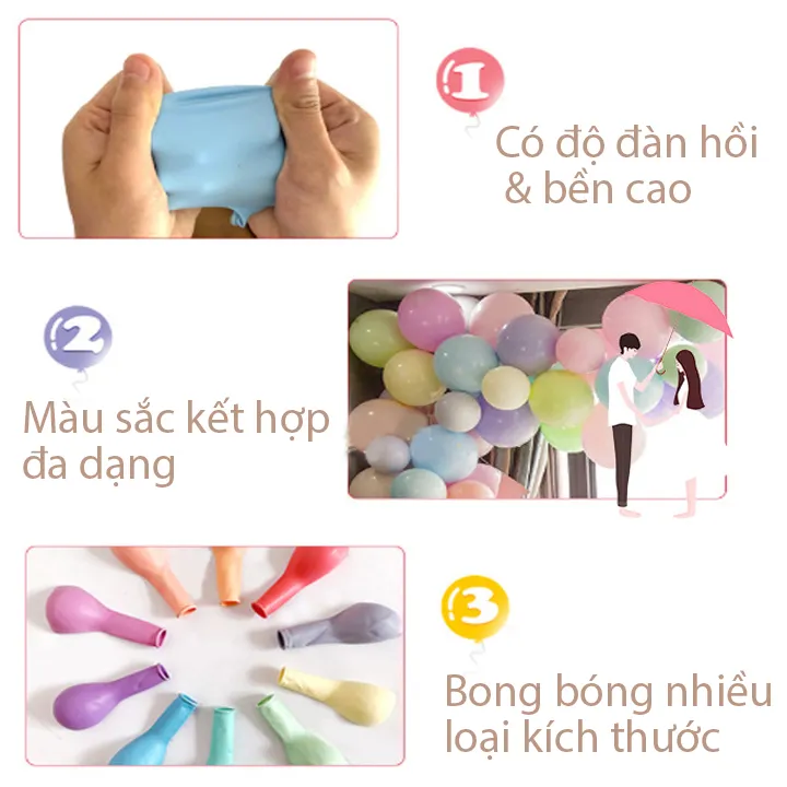 Bong bóng trang trí sinh nhật kỳ lân cho bé gái kèm theo ống bơm tay - Happy birthday