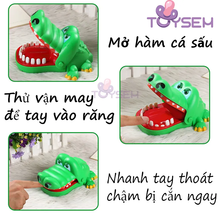 Đồ chơi trẻ em cá sấu cắn tay