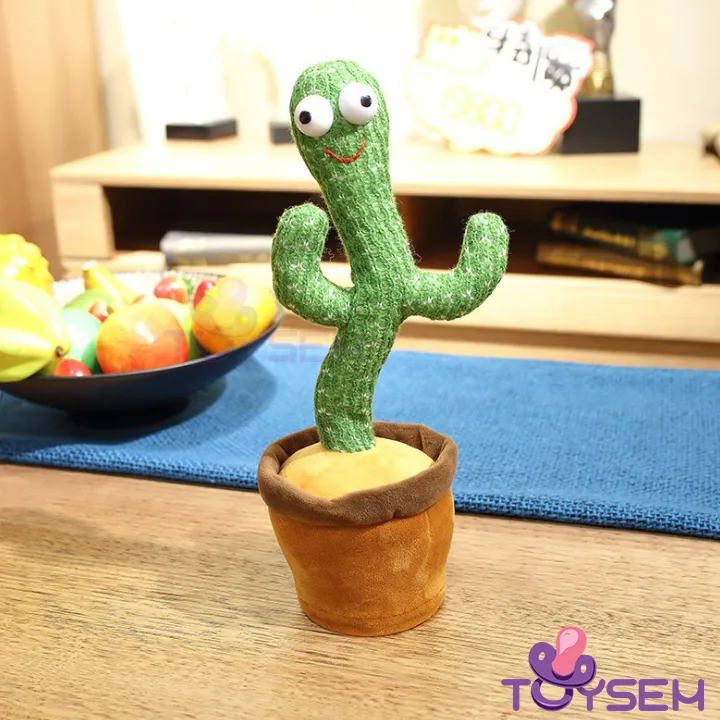 Đồ chơi trẻ em cây xương rồng nhảy múa biết nhái giọng kèm 120 bài hát vui nhộn