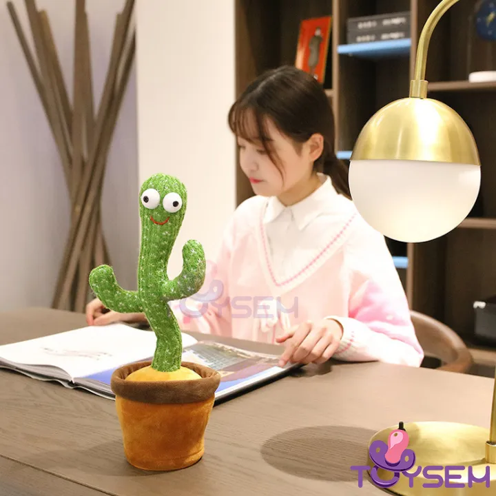 Đồ chơi trẻ em cây xương rồng nhảy múa biết nhái giọng kèm 120 bài hát vui nhộn