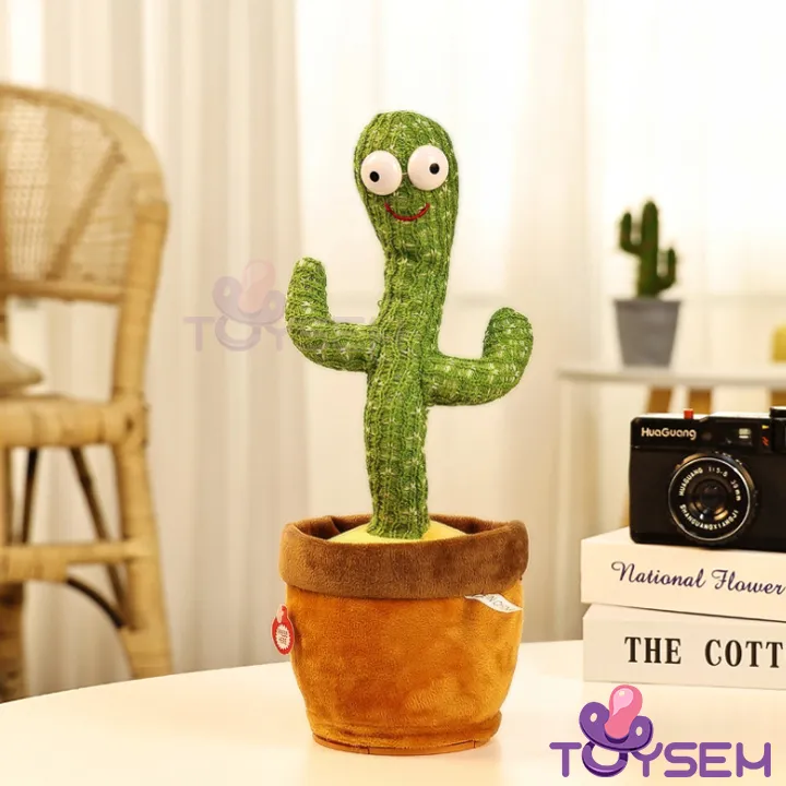 Đồ chơi trẻ em cây xương rồng nhảy múa biết nhái giọng kèm 120 bài hát vui nhộn
