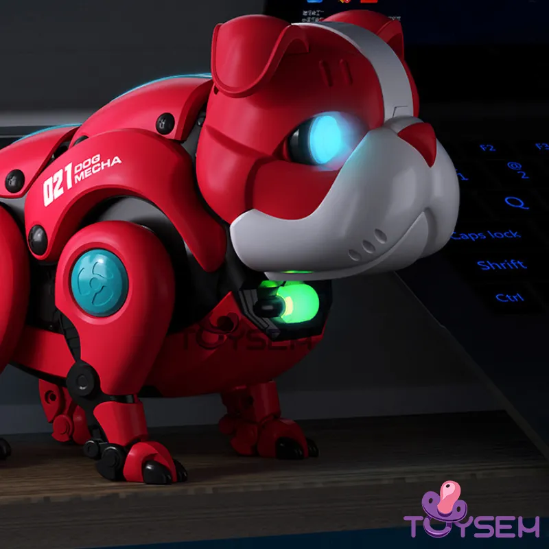 Đồ chơi chó Robot biết đi có nhạc và đèn sáng nhiều màu - Quà tặng sinh nhật chó robot quẩy đuôi