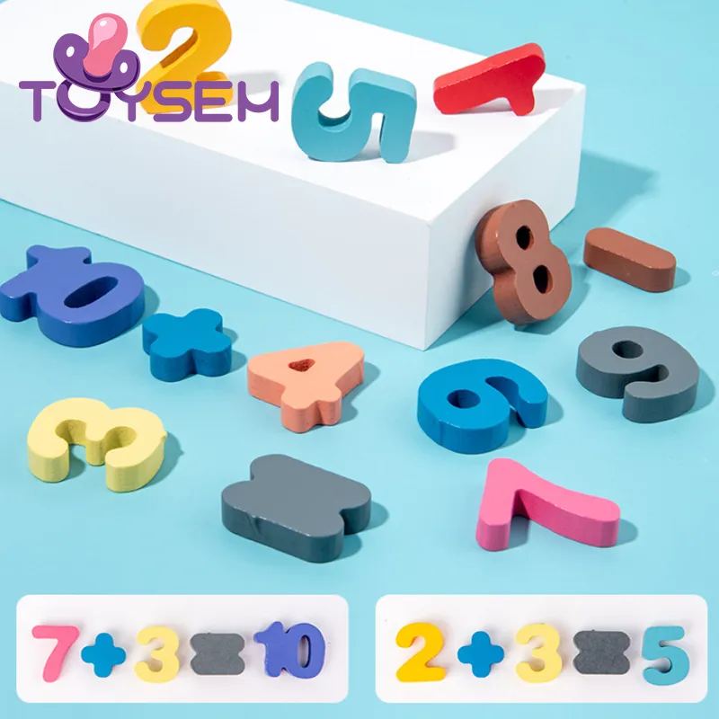 Đồ chơi bảng gỗ xếp ghép hình và ghép số với 5 dòng tập đếm cho bé