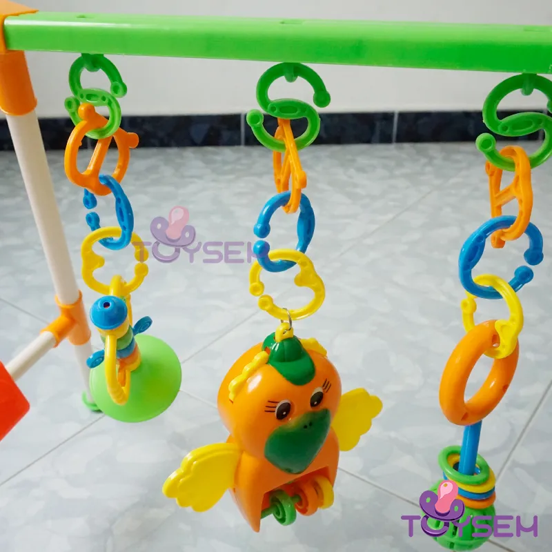 Đồ chơi trẻ sơ sinh khung phát nhạc chữ A có kèn và lục lạc toysem - Quà tặng sinh nhật cho bé