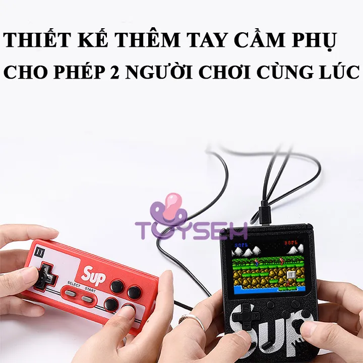 Máy chơi game cầm tay sub 400 trò có kết nối tivi hỗ trợ 2 người chơi