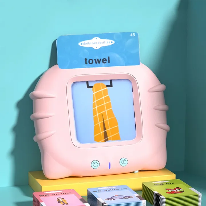 Máy đọc thẻ từ vựng tiếng anh cho bé tập học - Thẻ học thông minh flashcard nhiều chủ đề 112 thẻ 224 từ