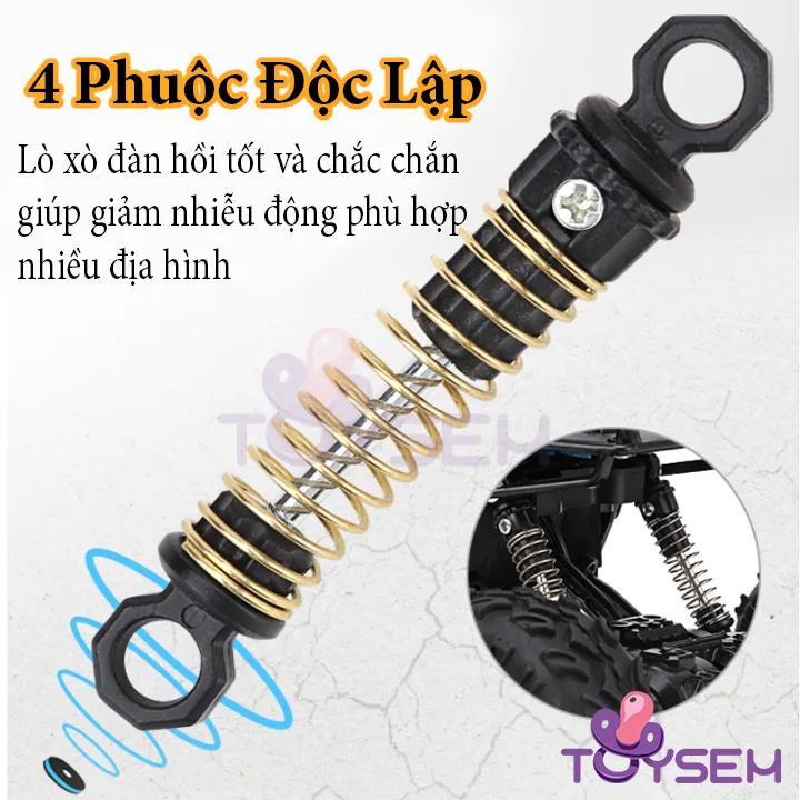 Xe địa hình điều khiển từ xa cao cấp 4 kênh pin sạc đa năng 6288A - Quà tặng sinh nhật cho bé